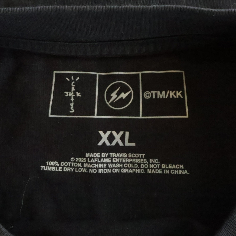 Cactus Jack(カクタスジャック) ×Fragment ×TM/KK フラグメント トリプルネーム キャラクタープリント 半袖 Tシャツ ブラック