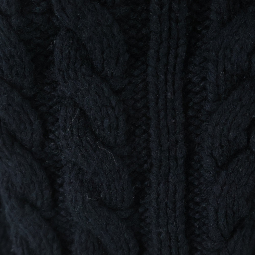 SUPREME(シュプリーム) 23AW Applique Cable Knit Sweater アップリケ クルーネック ケーブルニットセーター ブラック