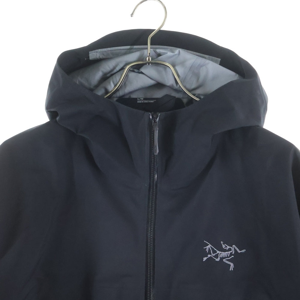 ARC'TERYX(アークテリクス) 23SS BETA JACKET ベータ ロゴ刺繍 ナイロンジャケット マウンテンパーカー ブラック X000007584