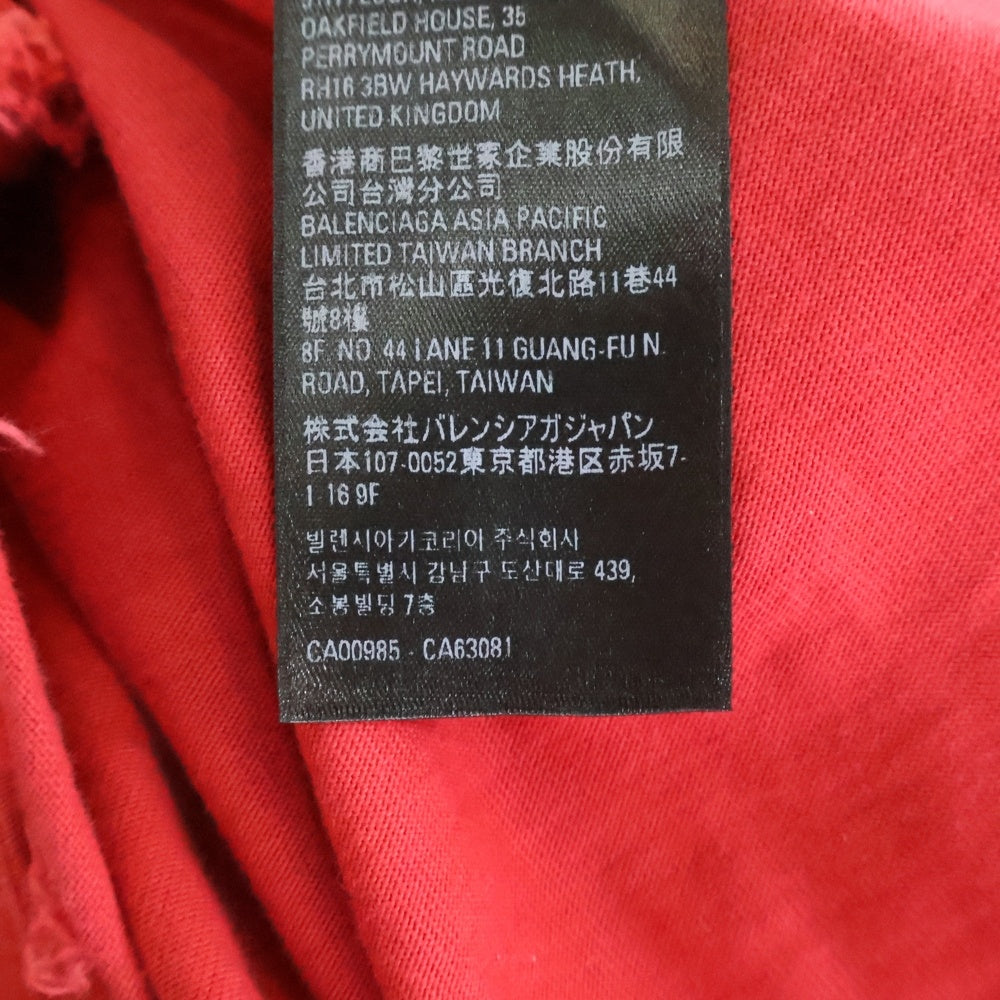 BALENCIAGA(バレンシアガ) I Love Upcycled Long Sleeve T Shirt アイ ラブ アップサイクル ロングスリーブ 長袖Tシャツ レッド 727029 TNVT1