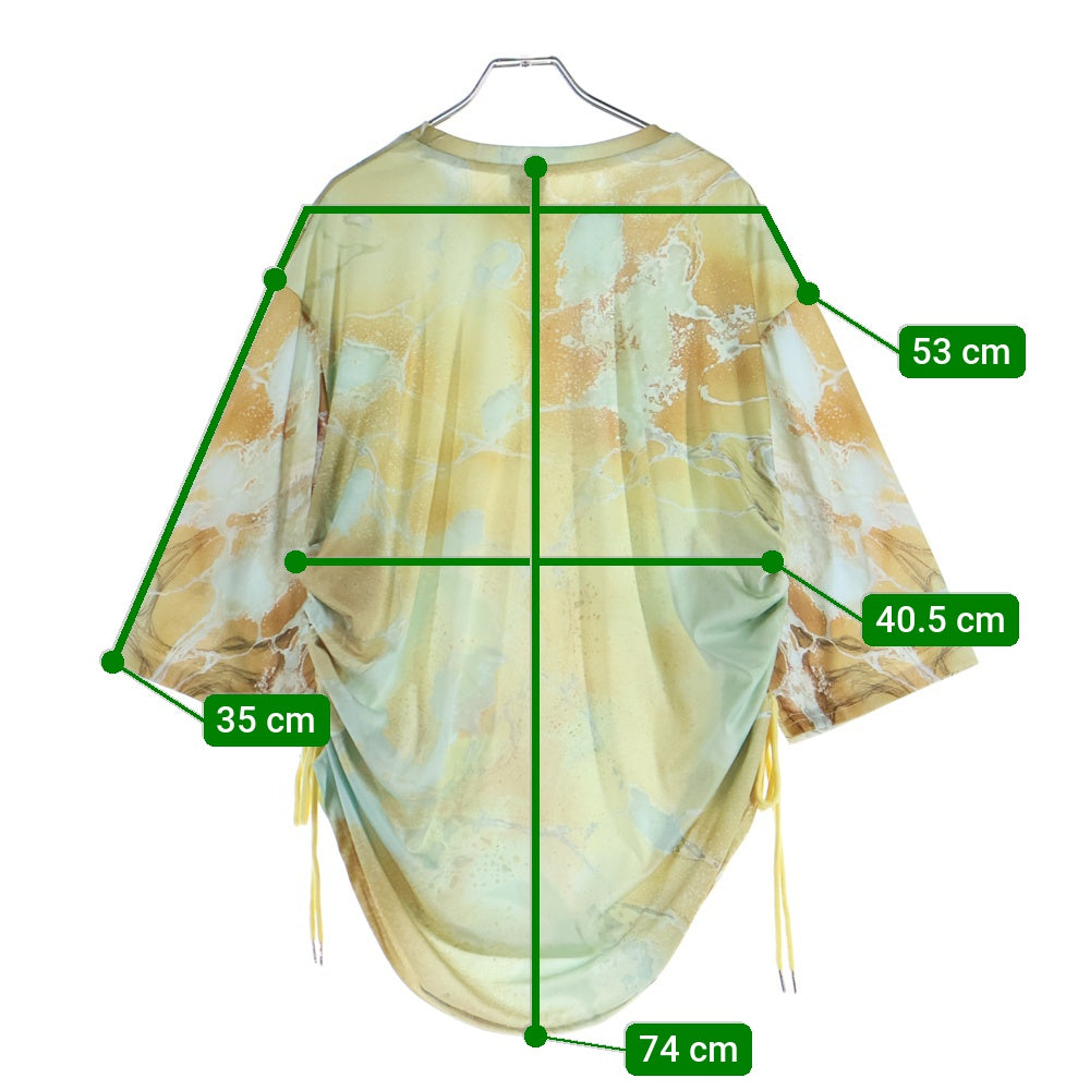 GB-MOUTH(ジービーマウス) JADE SKIN SHIRT ジェード スキン 半袖Tシャツ カットソー イエロー/ライトブルー