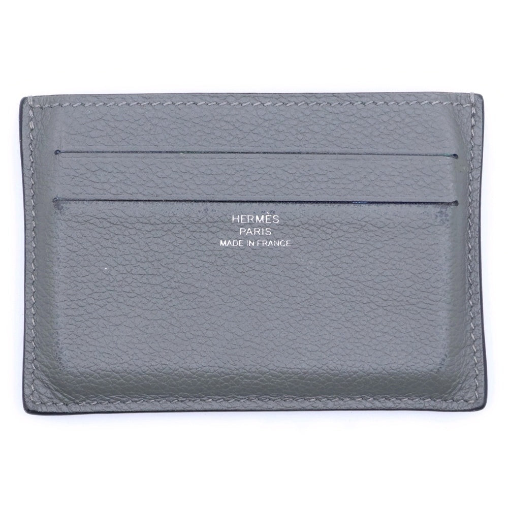 HERMES(エルメス) シチズンツイル 裏地デザイン レザーカードケース 名刺入れ 定期入れ ベージュ