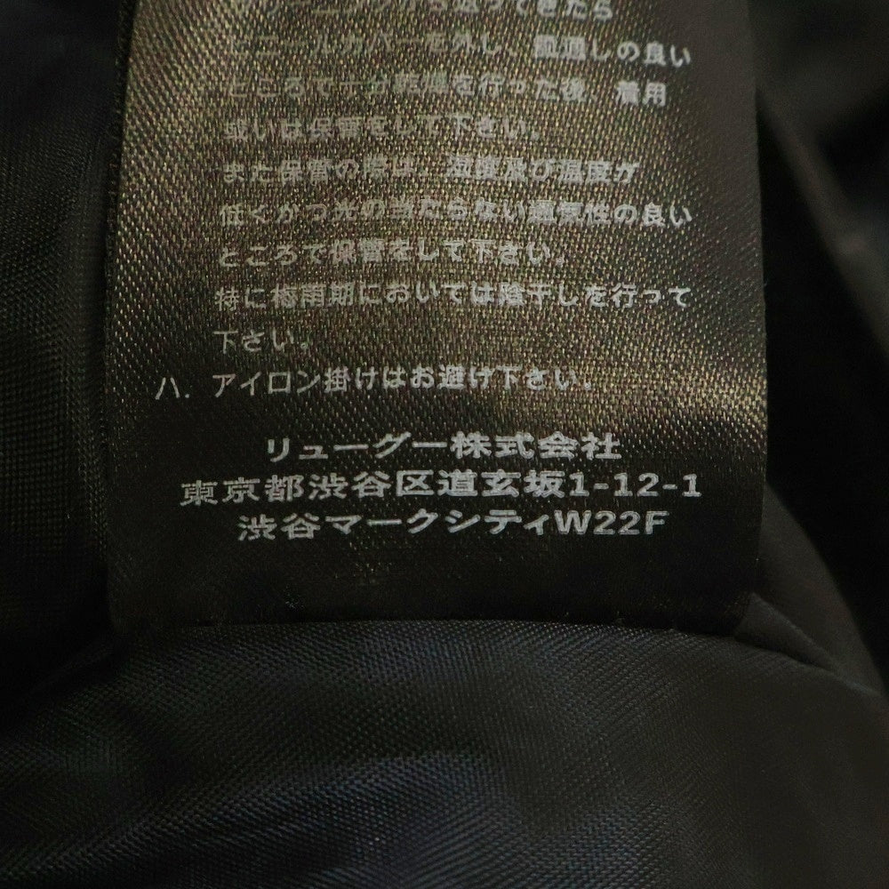 Liugoo Leathers(リューグーレザーズ) グリズリージャケット ボア切り換え レザージャケット ジップアップブルゾン ブラック CW24MX-1