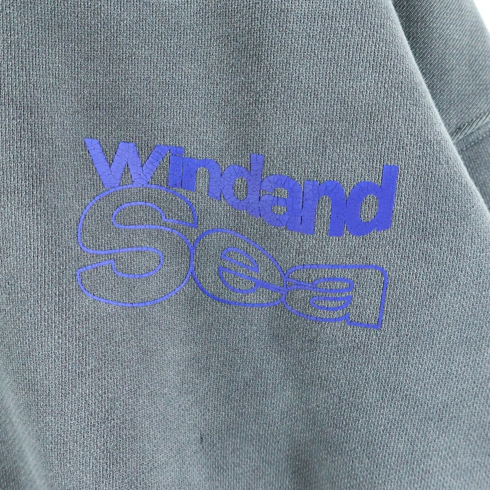 WIND AND SEA(ウィンダンシー) フロントロゴプリント プルオーバースウェットパーカー フーディ グレー WDS-0O-DYED-24-Q4-CS-01