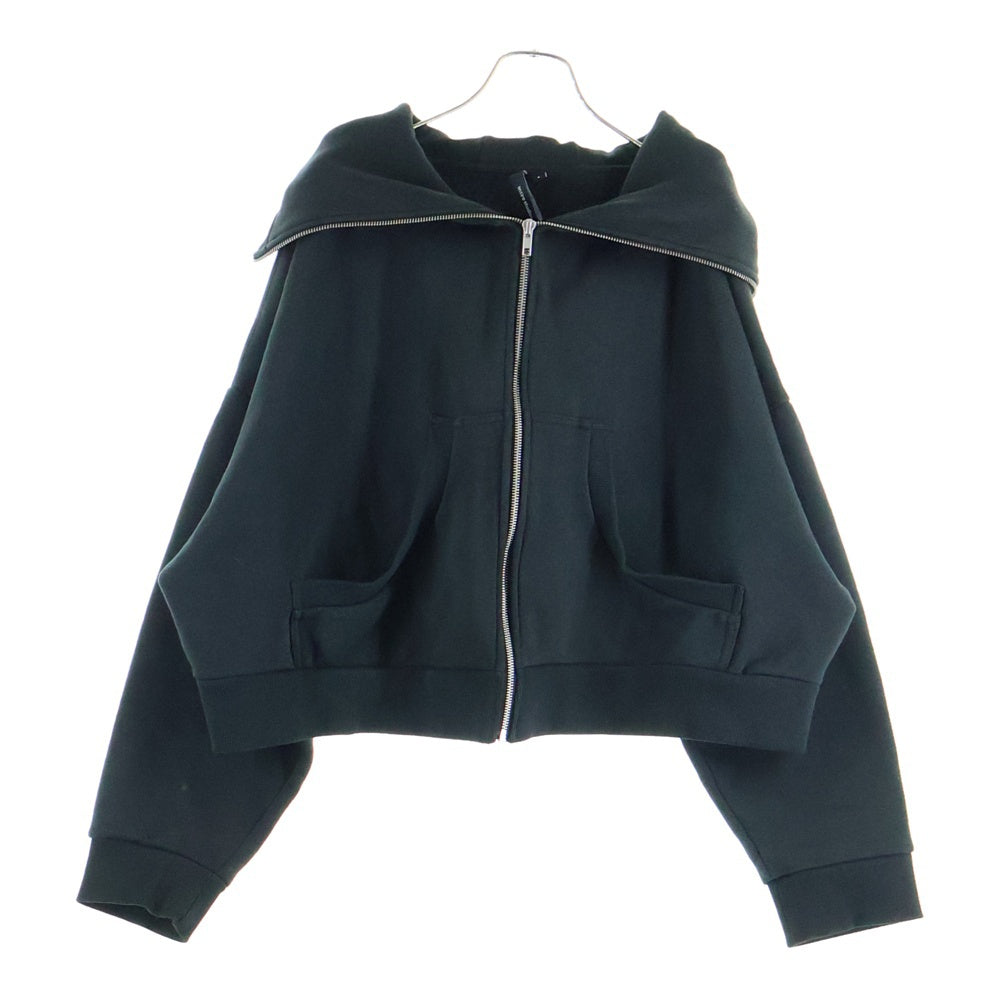 entire studios(エンタイア スタジオ) FULL ZIP HOODIE フルジップ ジップアップスウェットパーカー フーディー ブラック ES2106 PO0130