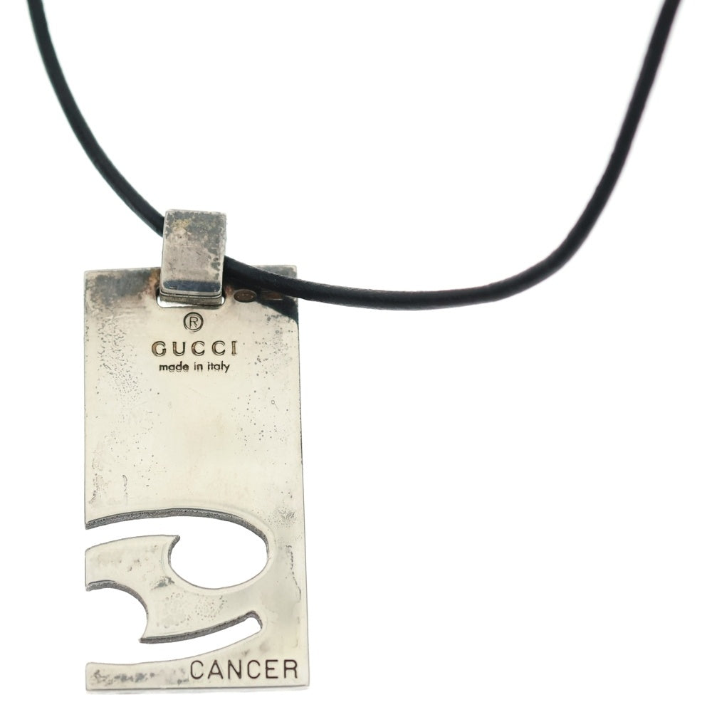 GUCCI(グッチ) CANCER 蟹座 プレートネックレストップ シルバー レディース