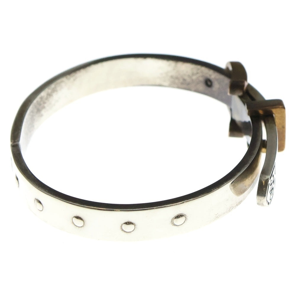 NO BRAND(ノーブランド) Britannia(ブリタニア) Belt Bangle ベルトバングル ブレスレット シルバー