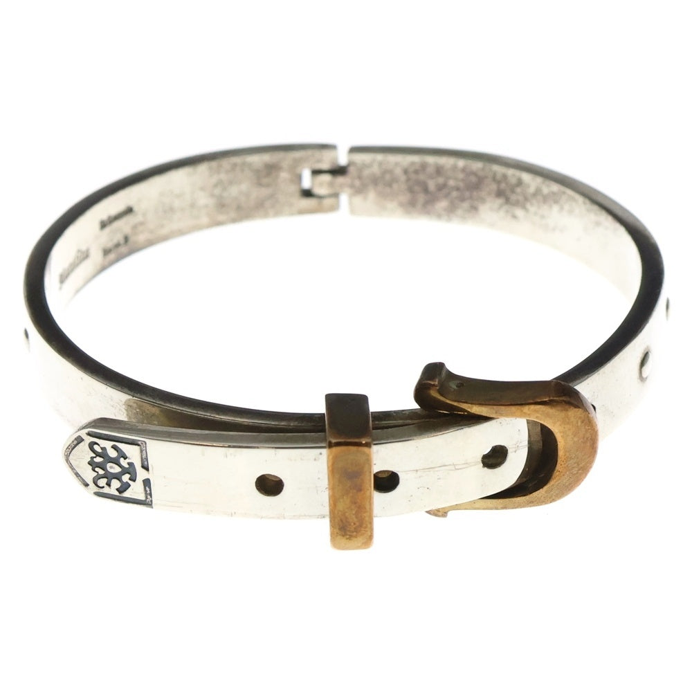NO BRAND(ノーブランド) Britannia(ブリタニア) Belt Bangle ベルトバングル ブレスレット シルバー
