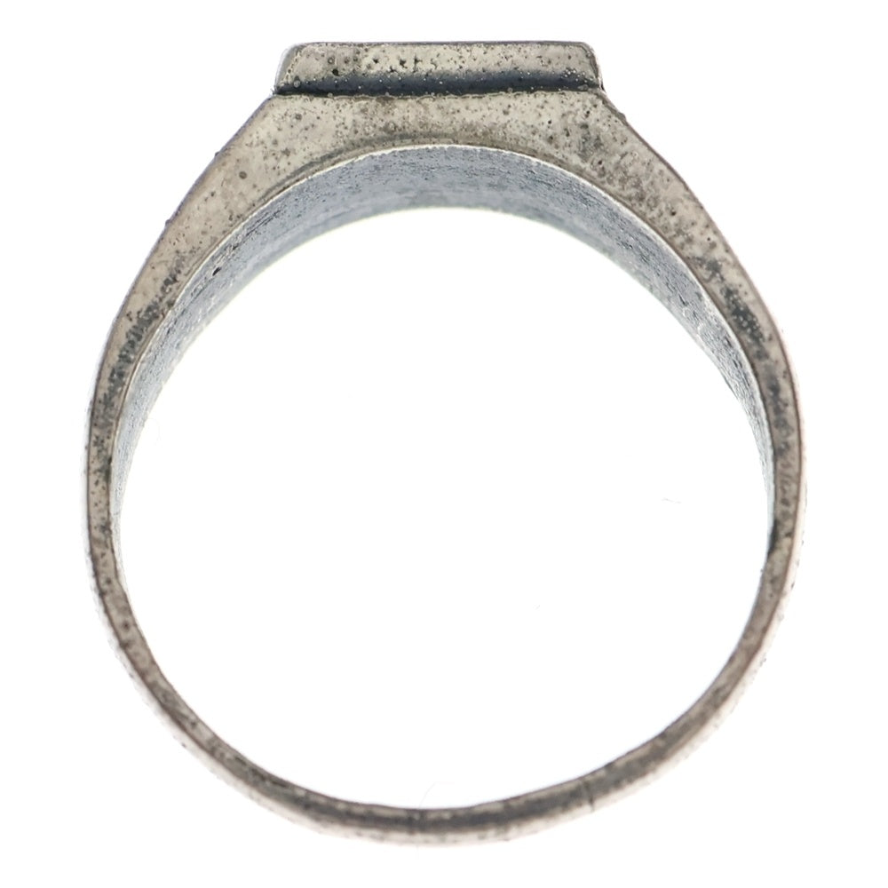 NO BRAND(ノーブランド) Stone College Ring ストーン カレッジリング シルバー/ブラック
