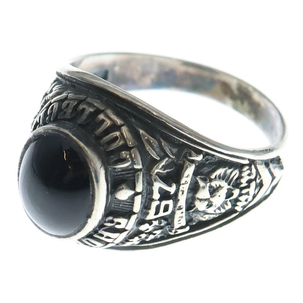 NO BRAND(ノーブランド) Shoreline College Ring ストーン カレッジリング シルバー