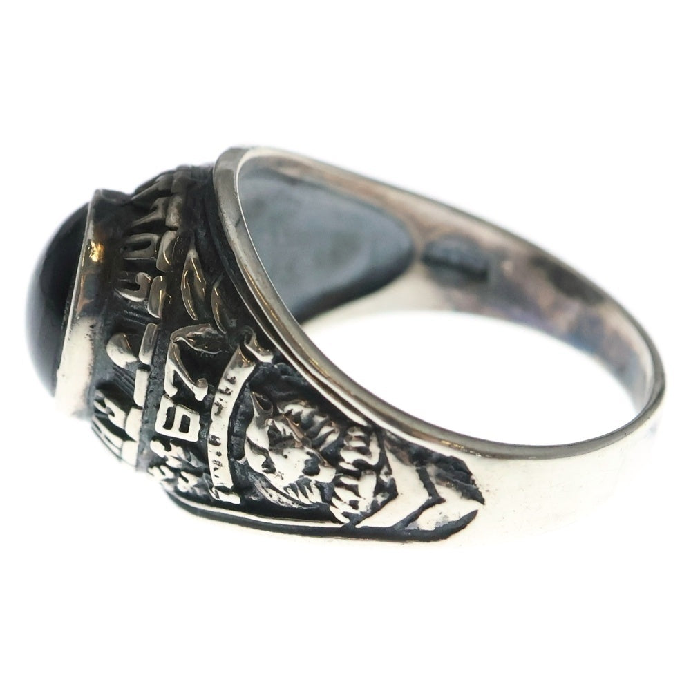 NO BRAND(ノーブランド) Shoreline College Ring ストーン カレッジリング シルバー