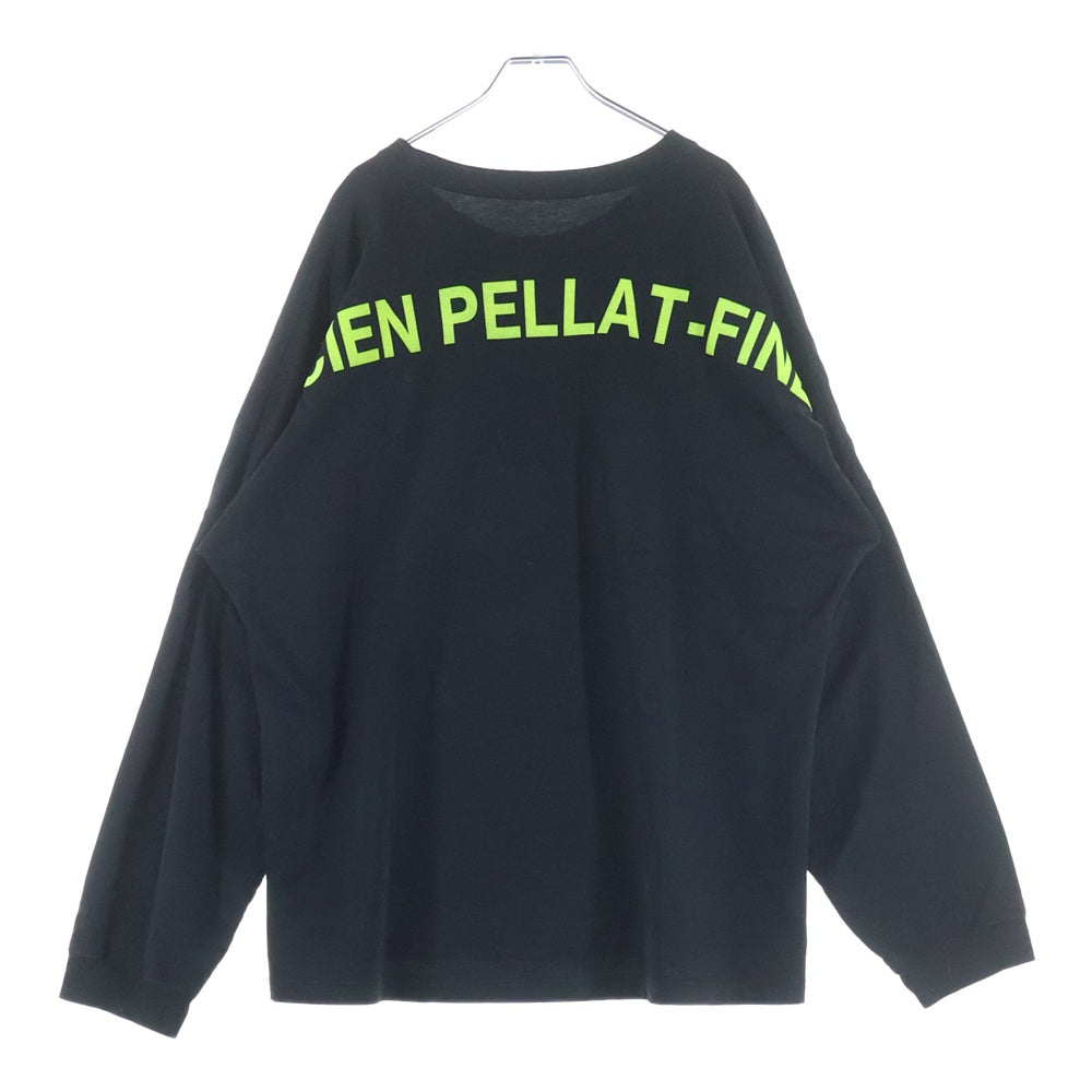 lucien pellat-finet(ルシアンペラフィネ) バックロゴプリント アヒルワッペン 長袖Tシャツ カットソー ブラック YMP-877U