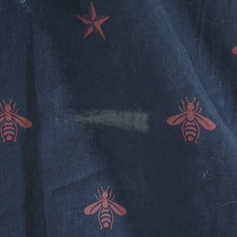 GUCCI(グッチ) Bee Star Print Button Down Shirts ビー スター プリント長袖シャツ ネイビー 408602 Z374A