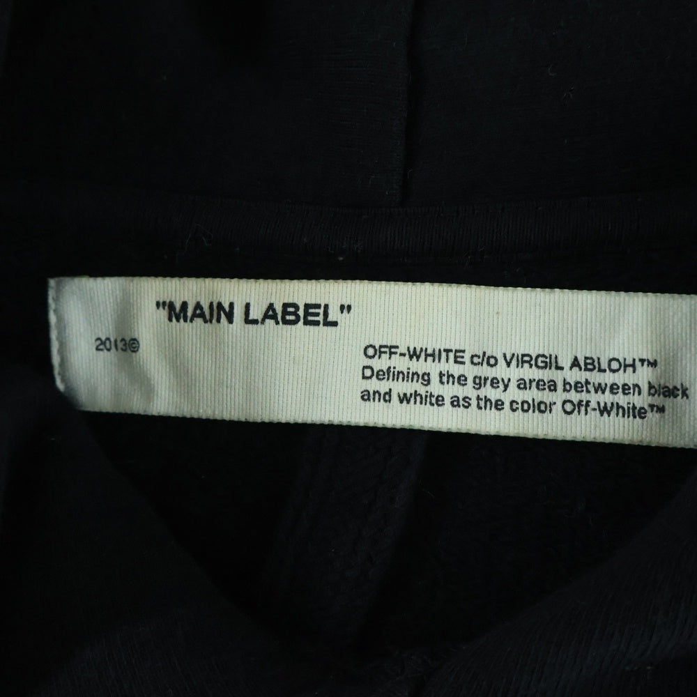 OFF-WHITE(オフホワイト) 20SS Tape Arrow Hoodie テープロゴ プルオーバースウェットパーカー フーディー ブラック OMBB037R20E300002