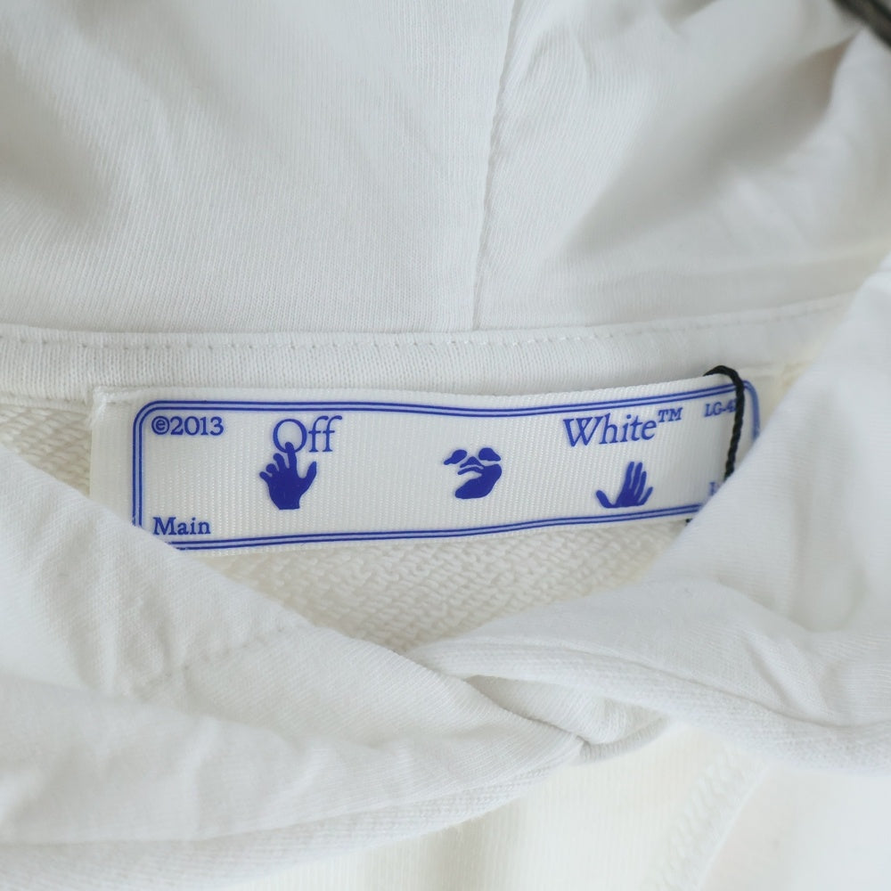 OFF-WHITE(オフホワイト) 21SS Watercolour Arrows Logo Hoodie プルオーバースウェットパーカー フーディー ホワイト
