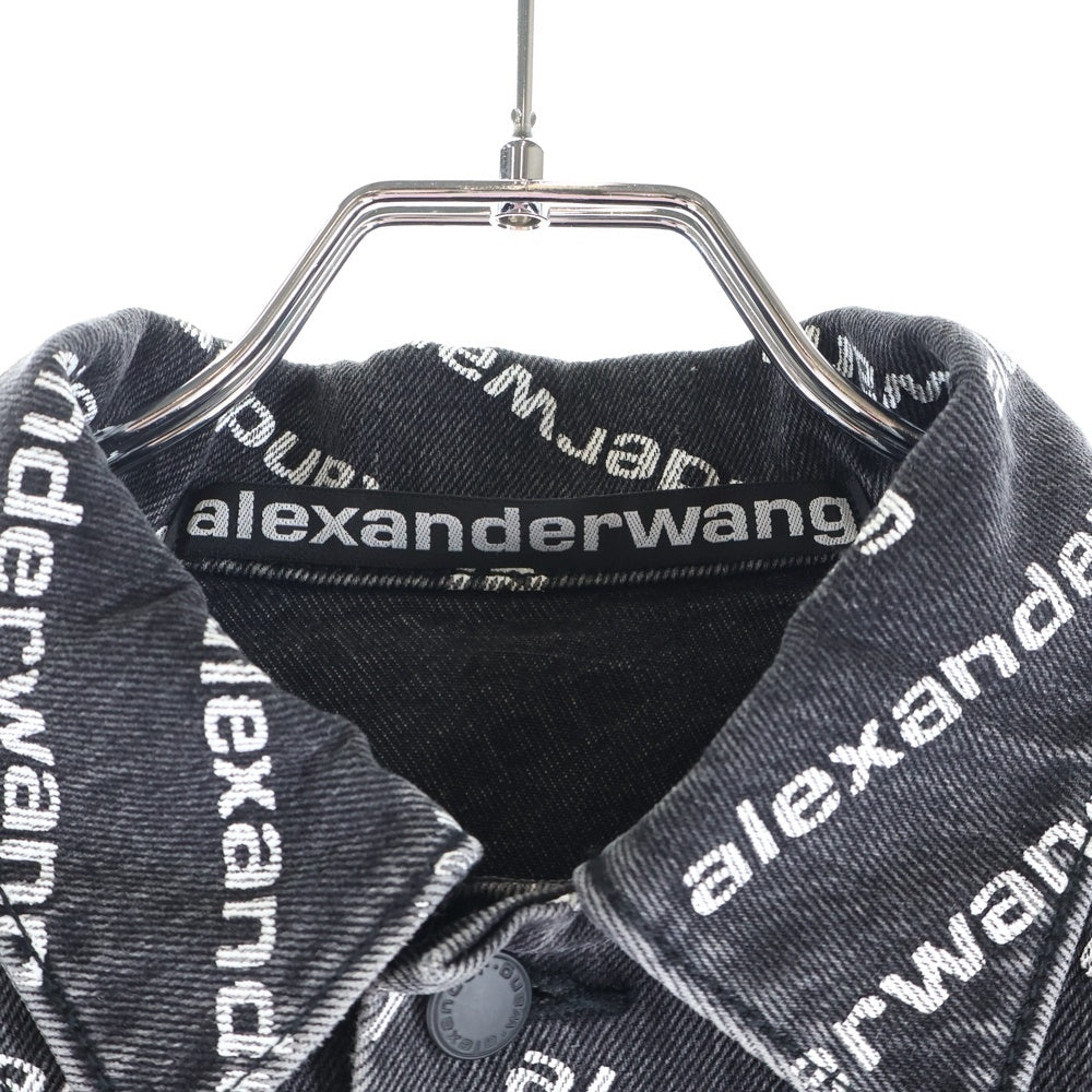 ALEXANDER WANG(アレキサンダーワン) Denim Jacket 総柄 デニムジャケット Gジャン グレー