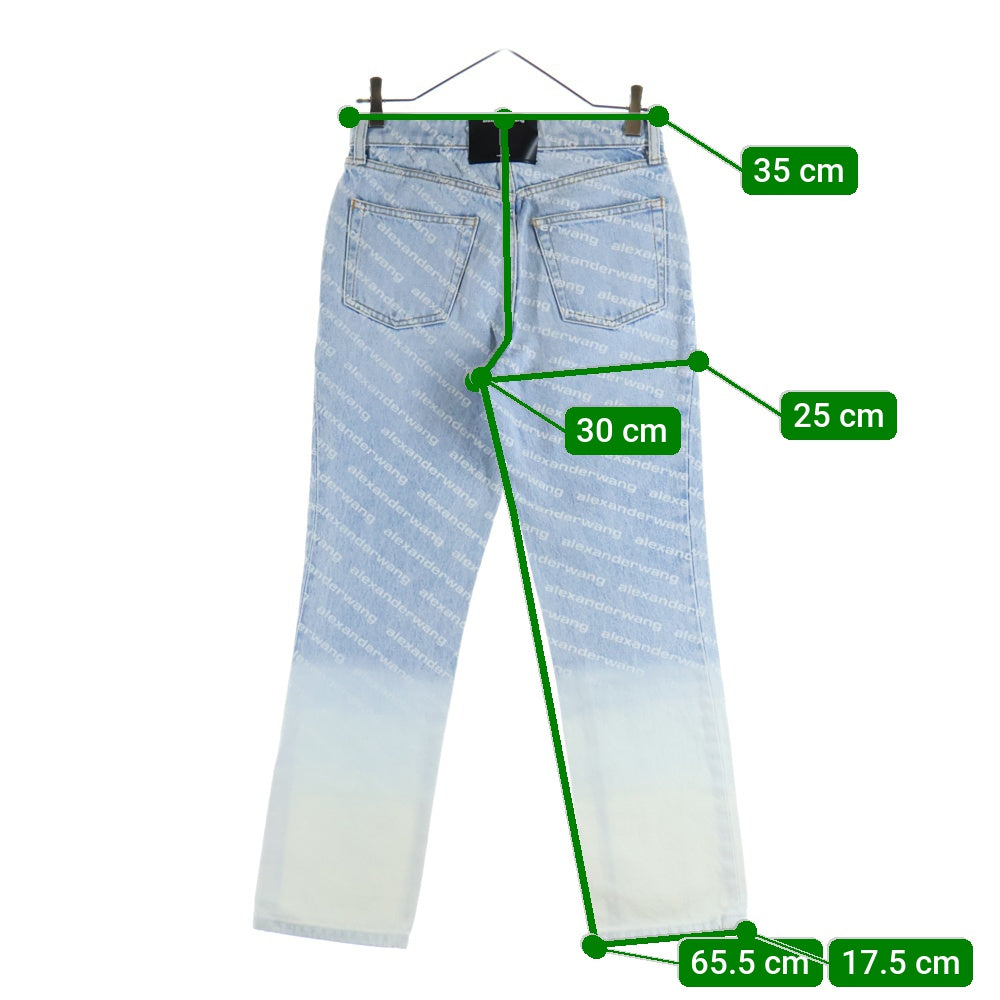 ALEXANDER WANG(アレキサンダーワン) Denim Jeans 総柄 グラデーションデニムパンツ インディゴ