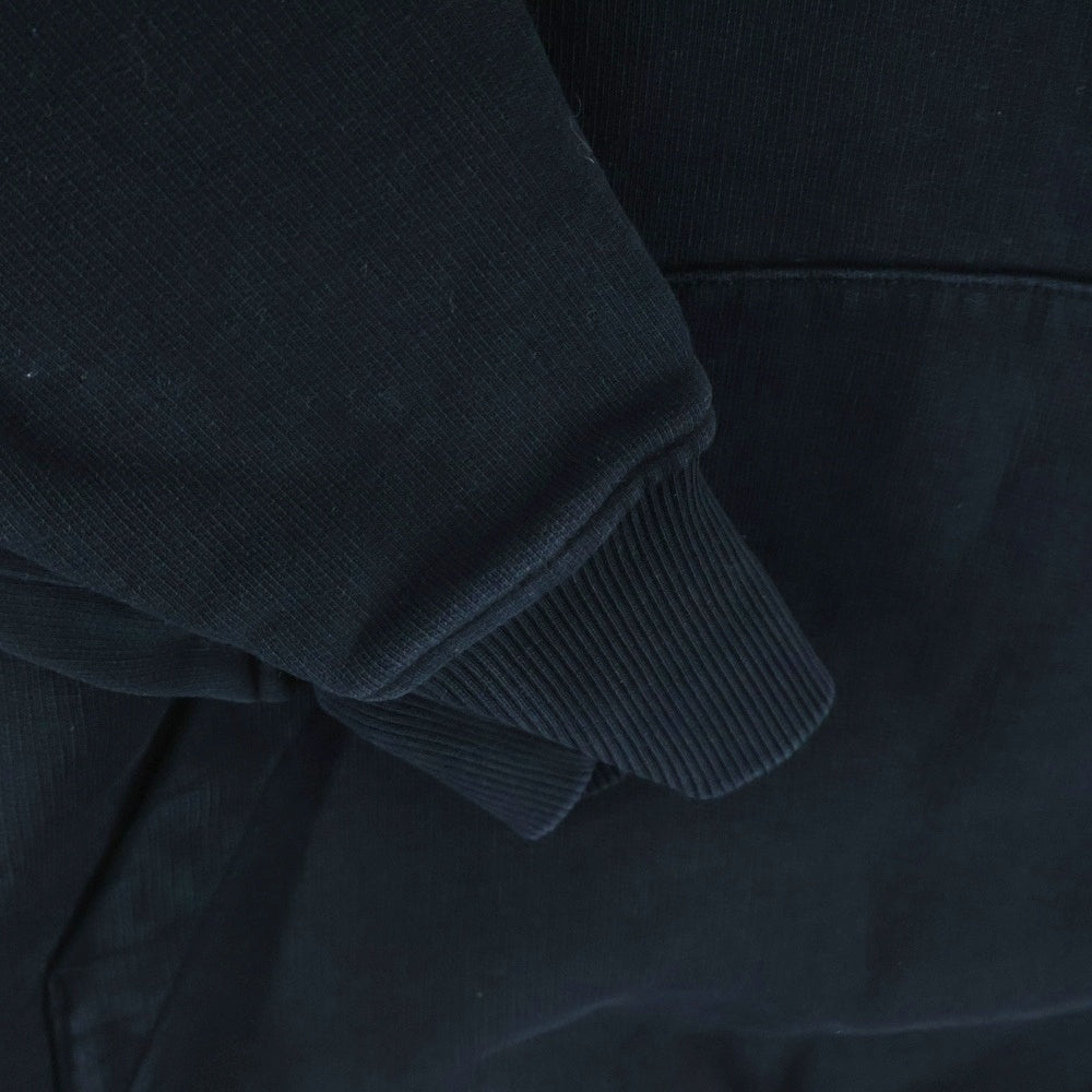 AMI Alexandre Mattiussi(アミアレクサンドルマテュッシ) Hoodie ハートロゴ刺繍 プルオーバースウェットパーカー フーディー ブラック BFHJ008.730