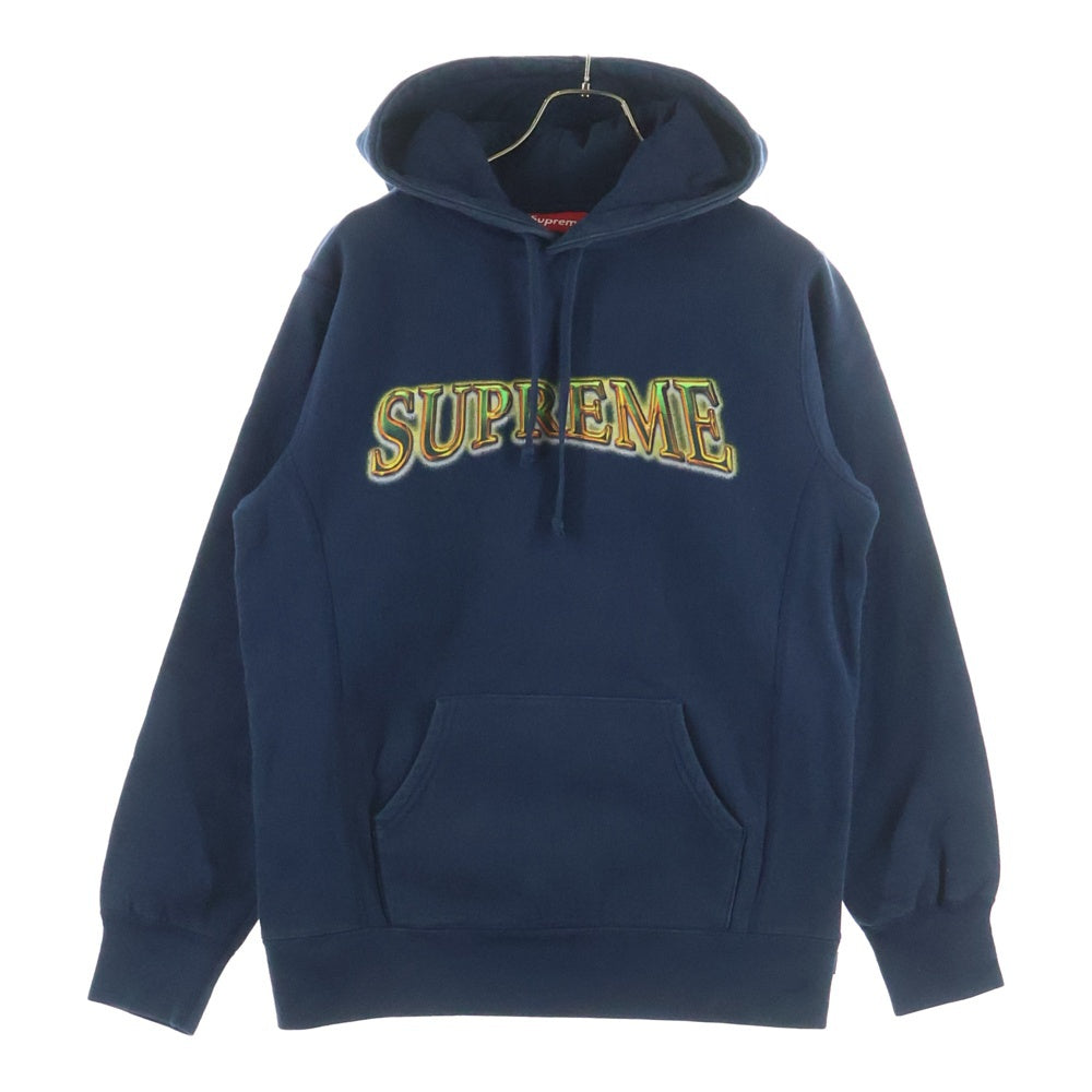 SUPREME(シュプリーム) 16AW Metallic Arc Hooded Sweatshirt メタリックアーチロゴ プルオーバースウェットパーカー フーディー ネイビー