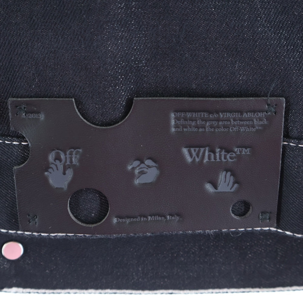 OFF-WHITE(オフホワイト) 21SS Twisted Denim Jacket バックロゴ 切り替えし デニムジャケット インディゴ OMYE067R21DEN001