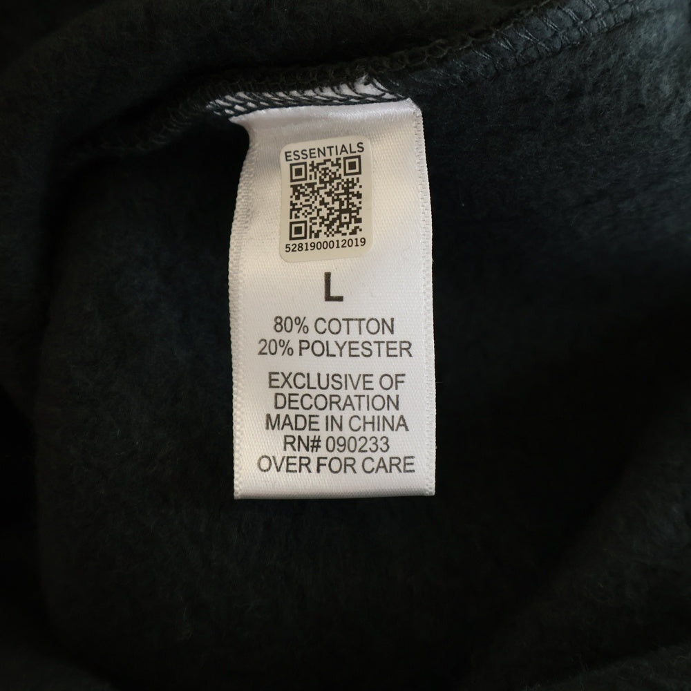 FEAR OF GOD ESSENTIALS(フィアオブゴッド エッセンシャルズ) HOODIE FLOWER PHOTO バックフォトプリント プルオーバースウェットパーカー フーディー ブラック