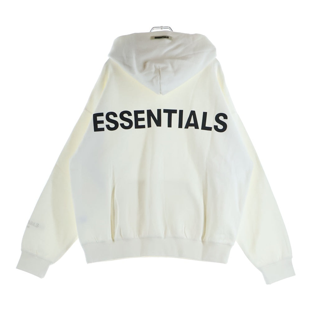 FEAR OF GOD ESSENTIALS(フィアオブゴッド エッセンシャルズ) HOODIE バックロゴプリント プルオーバースウェットパーカー フーディー ホワイト