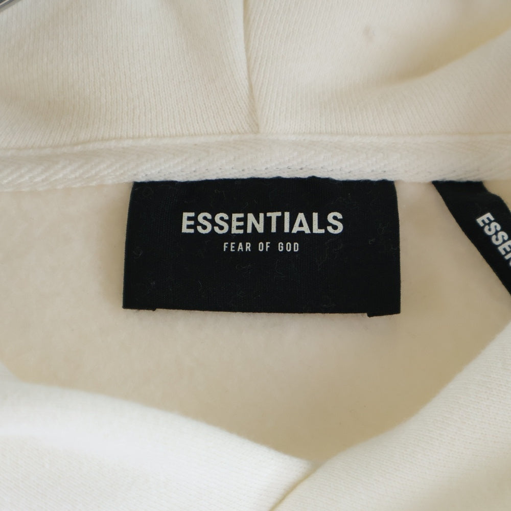 FEAR OF GOD ESSENTIALS(フィアオブゴッド エッセンシャルズ) HOODIE バックロゴプリント プルオーバースウェットパーカー フーディー ホワイト