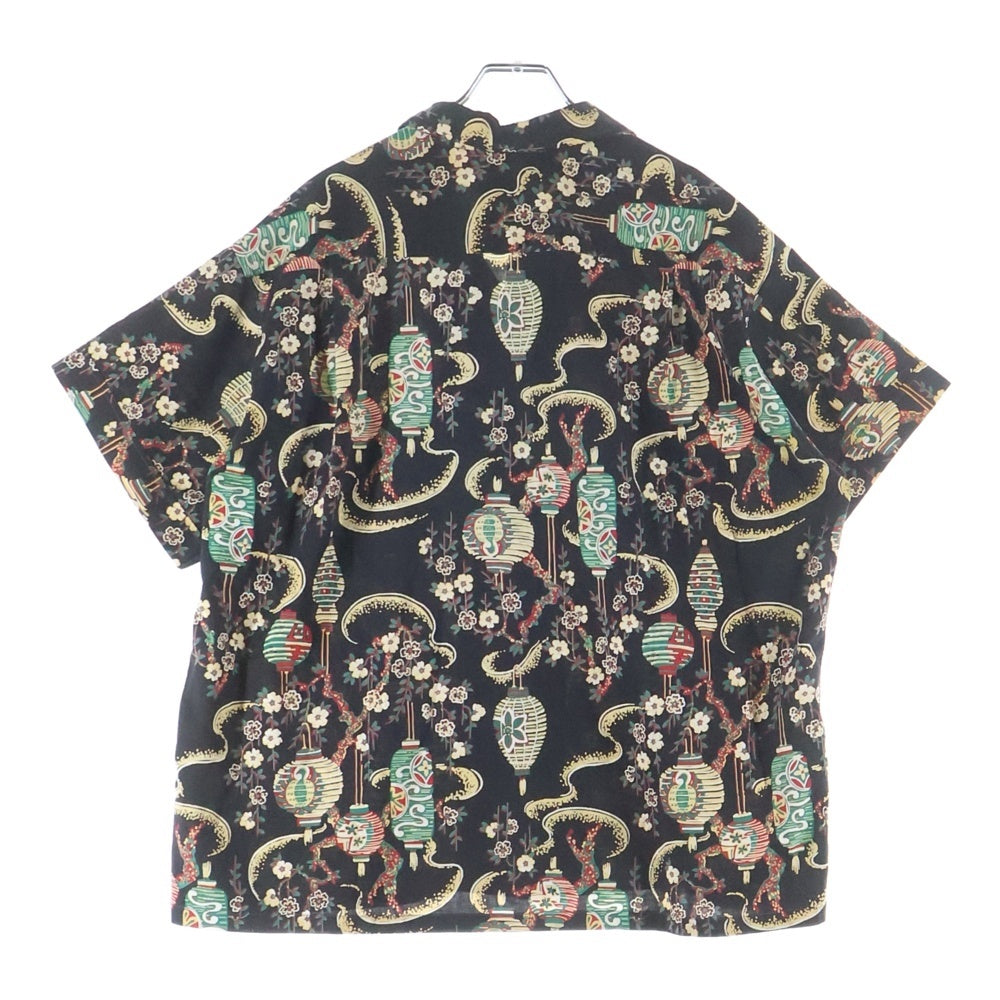 VINTAGE(ヴィンテージ) 50S harper Cotton Hawaiian Shirt 総柄半袖アロハシャツ ブラック