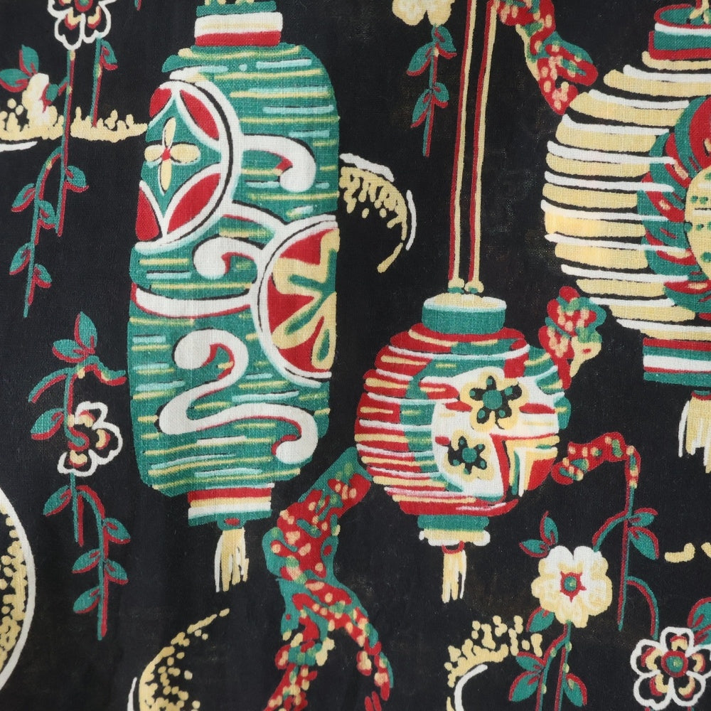 VINTAGE(ヴィンテージ) 50S harper Cotton Hawaiian Shirt 総柄半袖アロハシャツ ブラック
