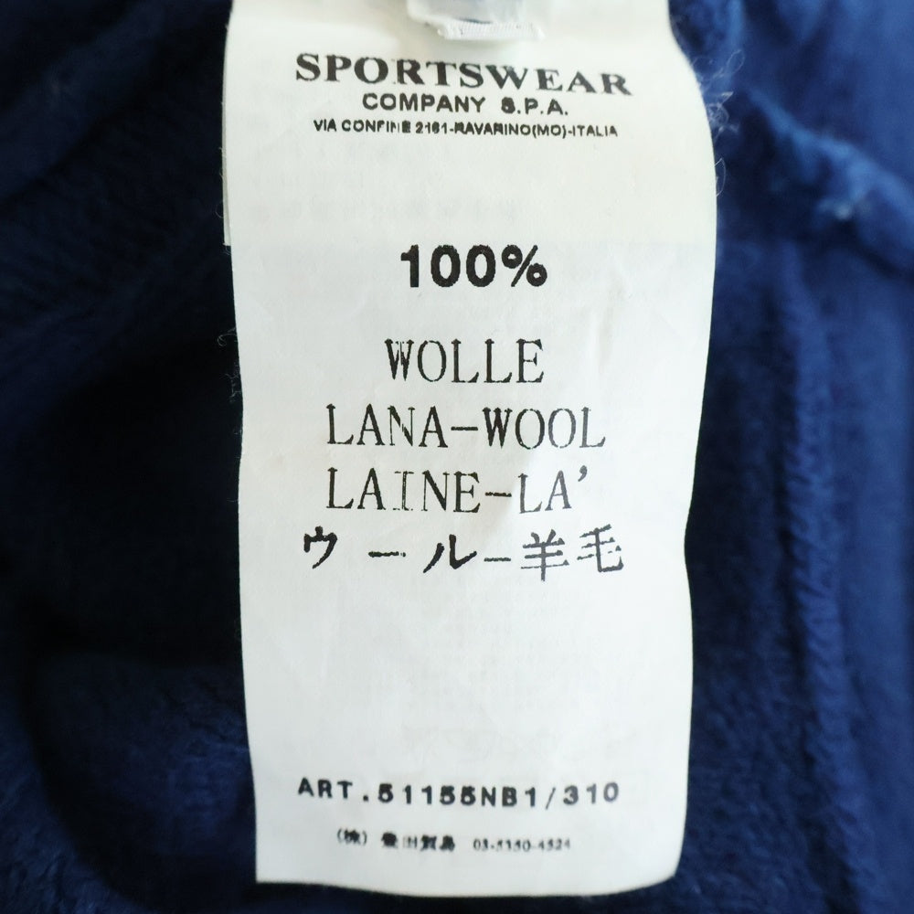 STONE ISLAND(ストーンアイランド) Logo Patch Knit Sweater ロゴパッチ クルーネックニットセーター ブルー