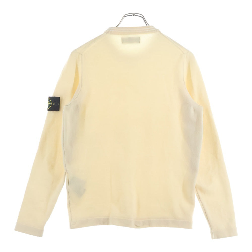 STONE ISLAND(ストーンアイランド) Logo Patch Knit Sweater ロゴパッチ クルーネックニットセーター アイボリー