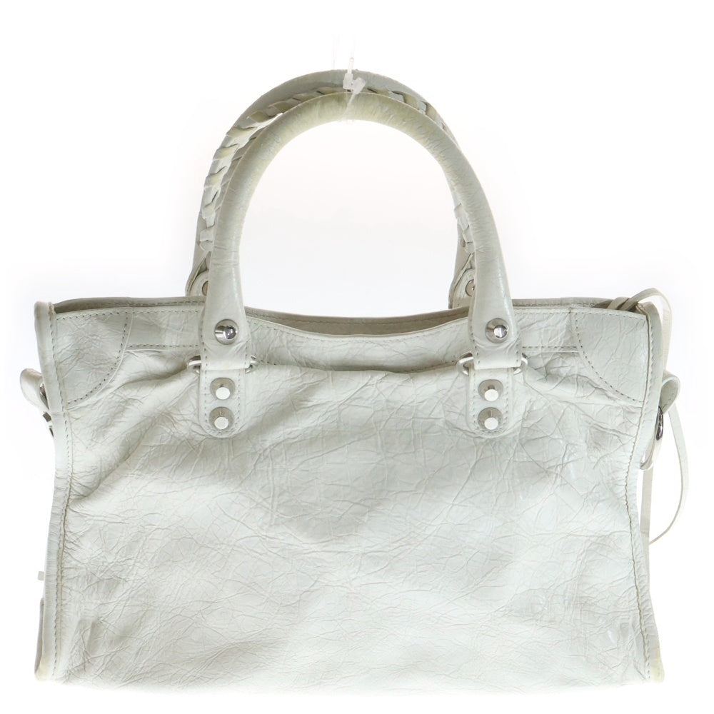 BALENCIAGA(バレンシアガ) Le City ル シティ レザーハンドバッグ ホワイト 811442 レディース