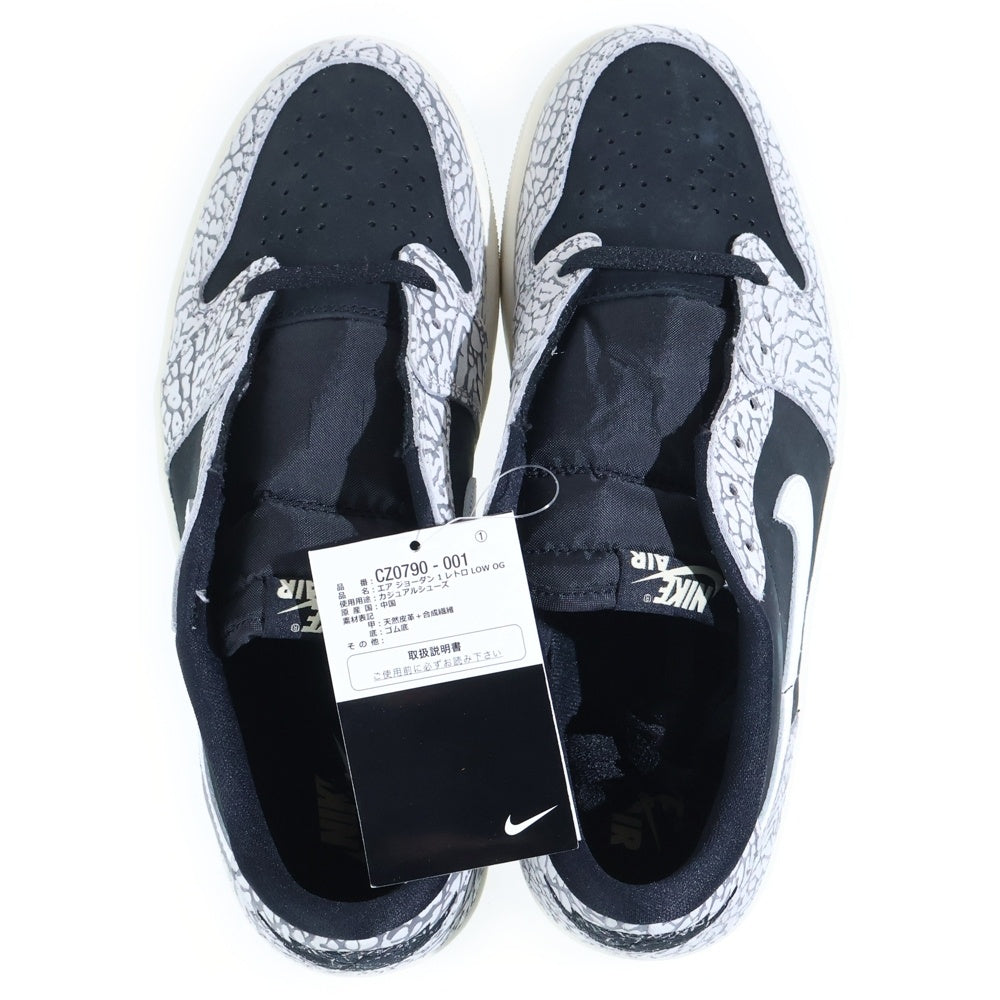 NIKE(ナイキ) AIR JORDAN 1 RETRO LOW OG BLACK CEMENT エアジョーダン レトロ ブラックセメント ローカットスニーカー グレー/ブラック US10/28cm CZ0790-001