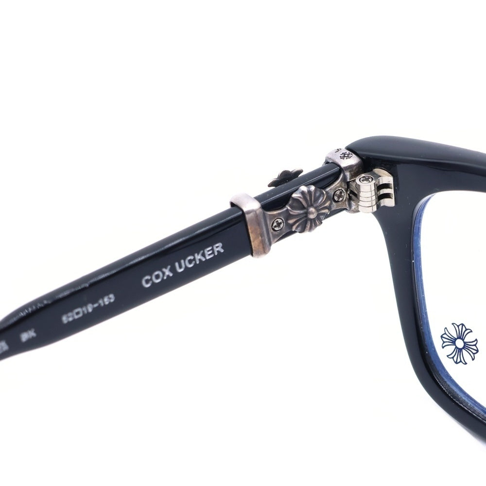 CHROME HEARTS(クロムハーツ) COX UCKER CHクロステンプル ウェリントンフレーム サングラス アイウェア メガネ ブラック/シルバー