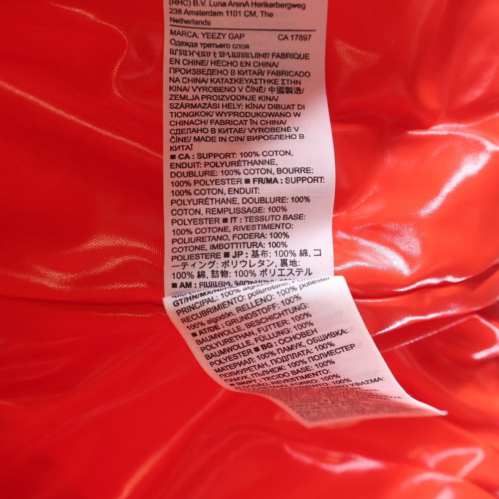 Yeezy Gap Engineered by Balenciaga(イージー ギャップ エンジニアードバイ バレンシアガ) Round Jacket コーティング加工 ラウンドジャケット パッファージャケット オレンジ