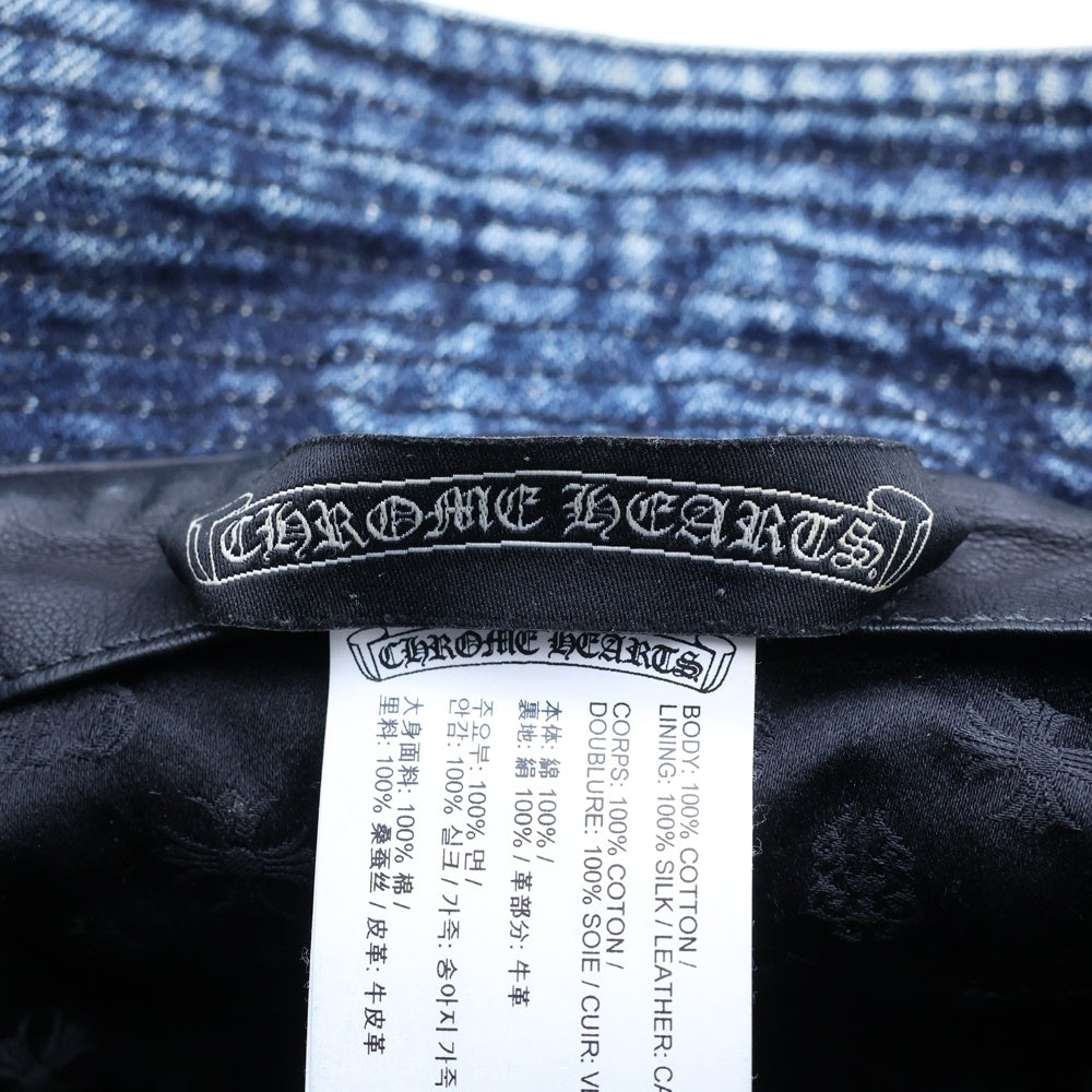 CHROME HEARTS(クロムハーツ) クロスパッチ デニム バケットハット 帽子 インディゴ