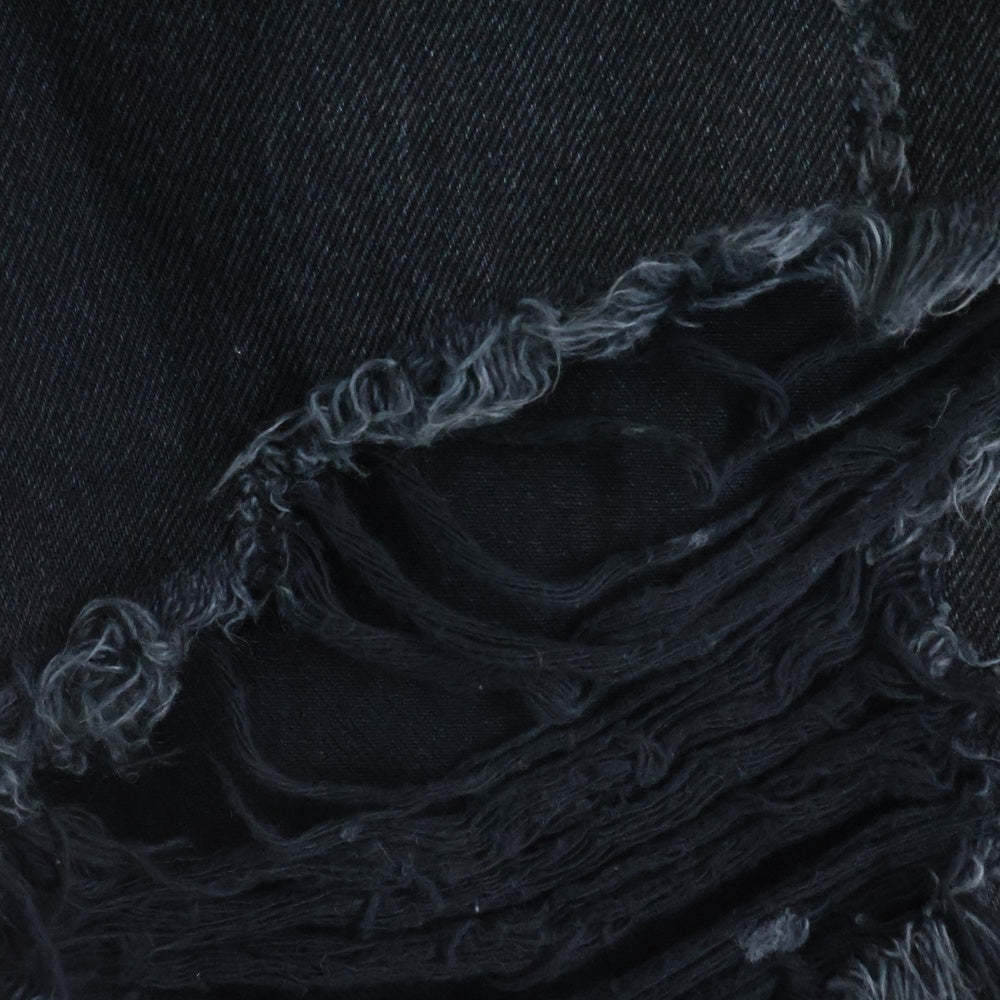 BALENCIAGA(バレンシアガ) 23SS Destroyed Knee Baggy Jeans デストロイバギーデニムパンツ ジーンズ ブラック 745151 TBP47