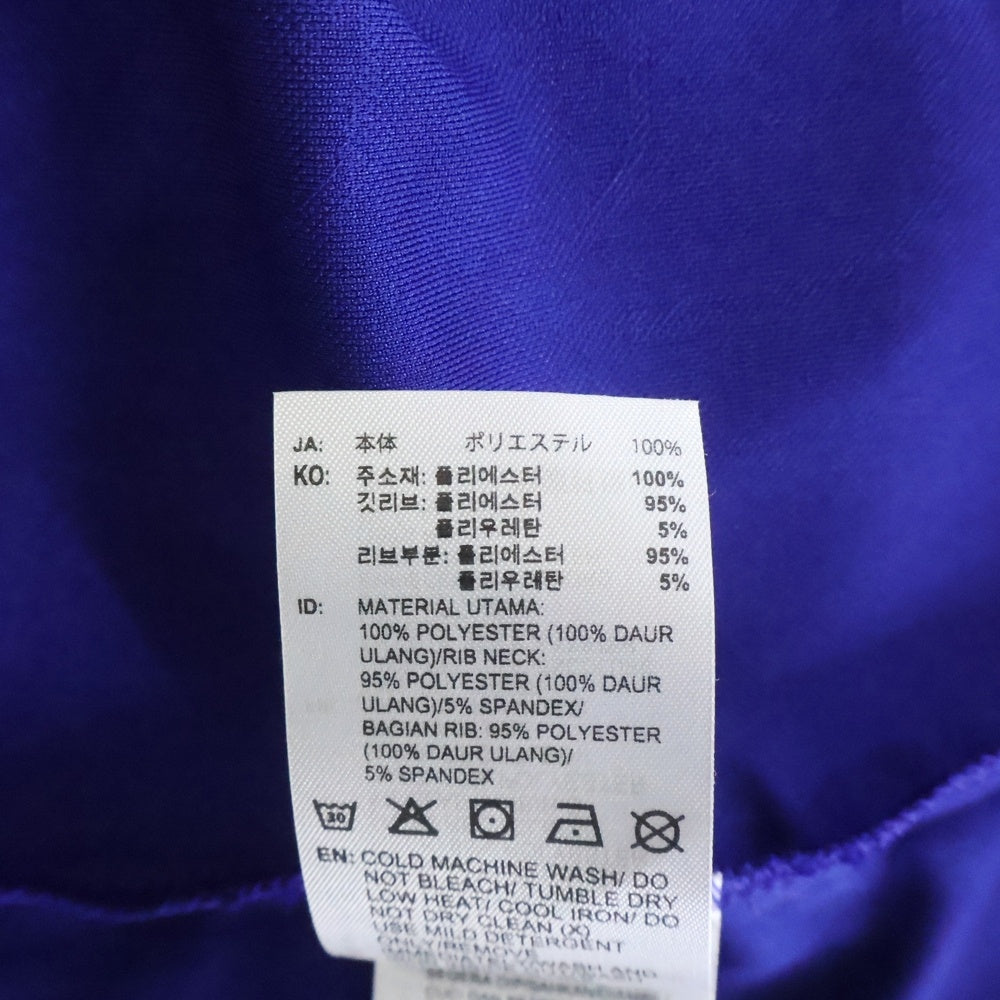 adidas(アディダス) ×A BATHING APE SSL FLAME JERSEY BAPE アベイシングエイプ ロゴ刺繍 半袖Tシャツ サッカーユニフォーム ジャパンブルー KF4914