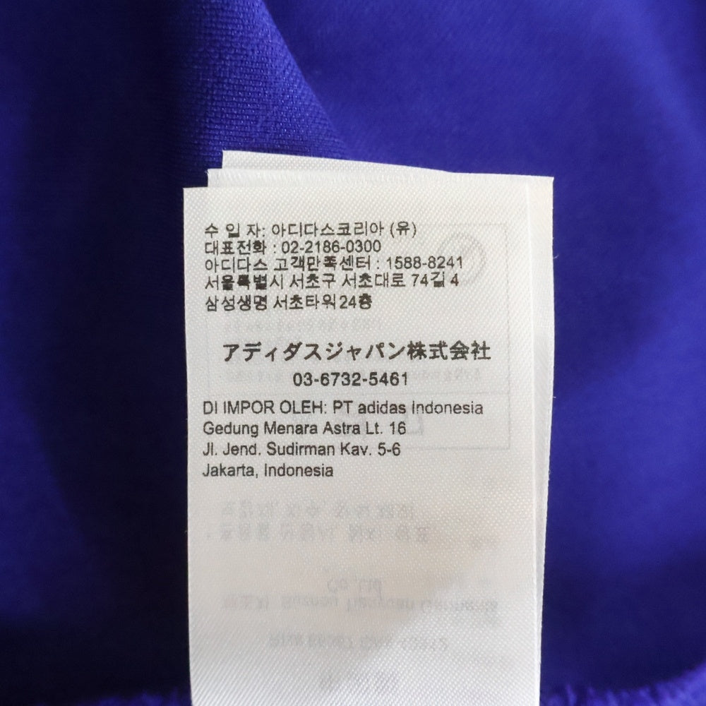 adidas(アディダス) ×A BATHING APE SSL FLAME JERSEY BAPE アベイシングエイプ ロゴ刺繍 半袖Tシャツ サッカーユニフォーム ジャパンブルー KF4914