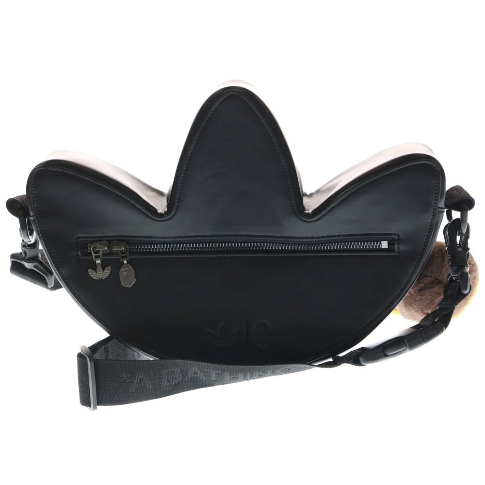 adidas(アディダス) ×A BATHING APE TREFOIL SHOULDER BAG BAPE アベイシングエイプ マイロ トレフォイル ショルダーバッグ ブラック KF4921