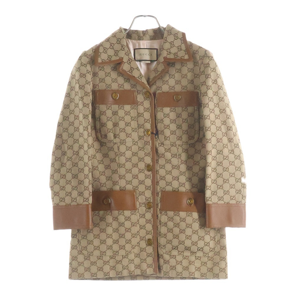 GUCCI(グッチ) GG Monogram Belted Jacket GGモノグラム ベルトジャケット ベージュ 682302 Z8AWR