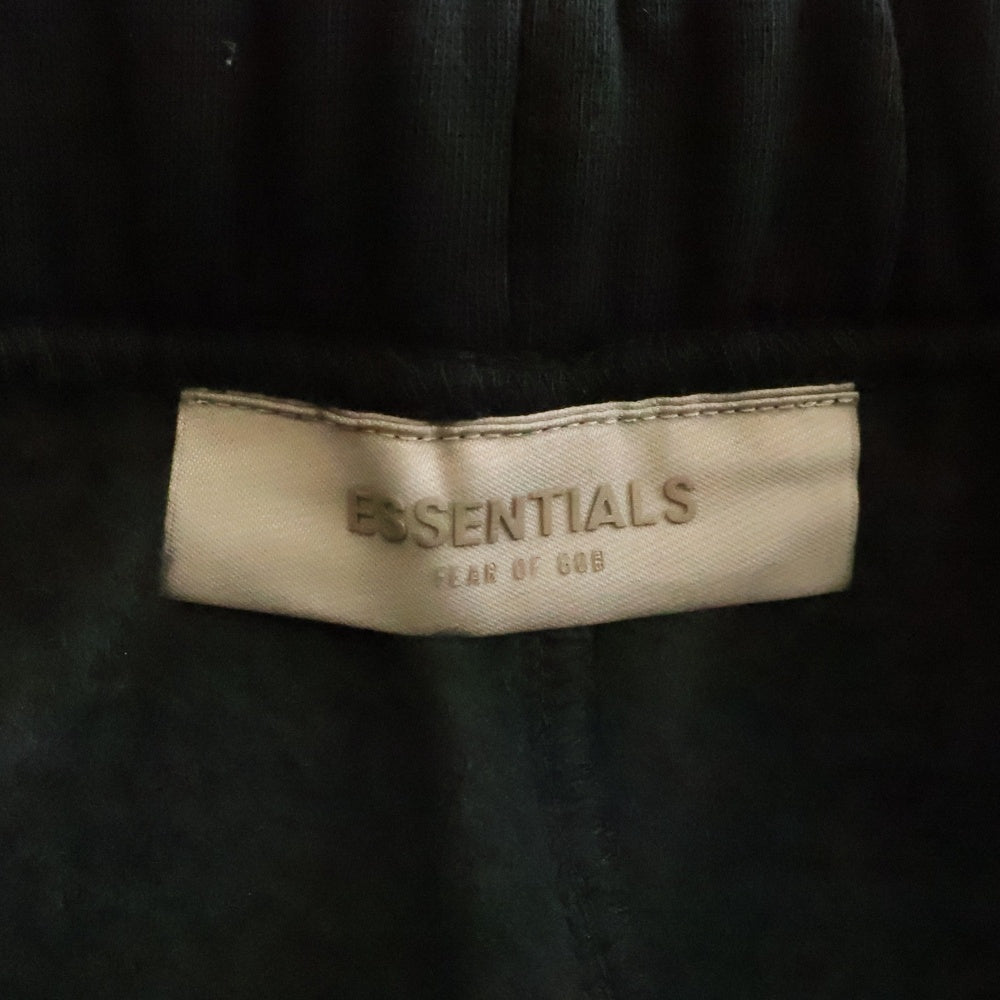 FEAR OF GOD ESSENTIALS(フィアオブゴッド エッセンシャルズ) Logo Sweat Pants フェルトロゴ ドローコード スウェットパンツ ブラック