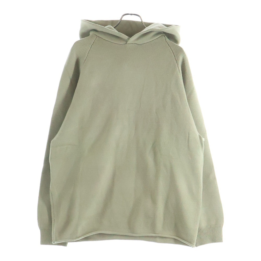FEAR OF GOD ESSENTIALS(フィアオブゴッド エッセンシャルズ) Logo Knit Hoodie ソリッドスウェットフーディー プルオーバーパーカー カーキ