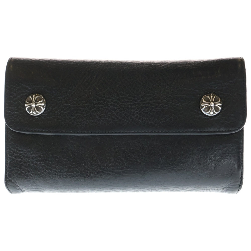 CHROME HEARTS(クロムハーツ) WAVE ウェーブ レザーウォレット 財布 ブラック BCA375