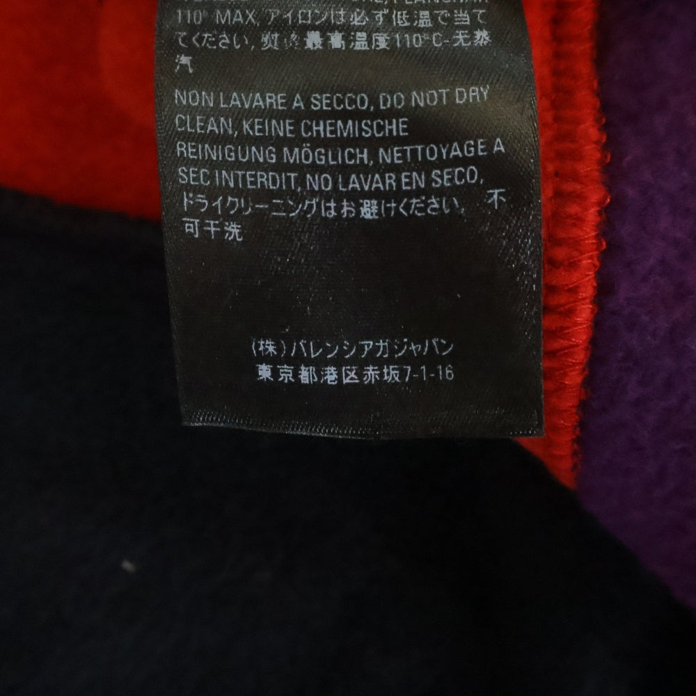 BALENCIAGA(バレンシアガ) 19AW Rive Gauche Half Zip Sweatshirt ハーフジップ ハイネックスウェットトレーナー レッド 583138 TFV39