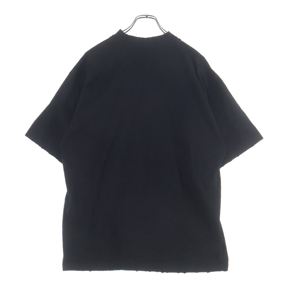 BALENCIAGA(バレンシアガ) To My Love Happy Valentine T-Shirt CD バレンタイン ダメージ加工 半袖Tシャツ ブラック 764235 TQVE4