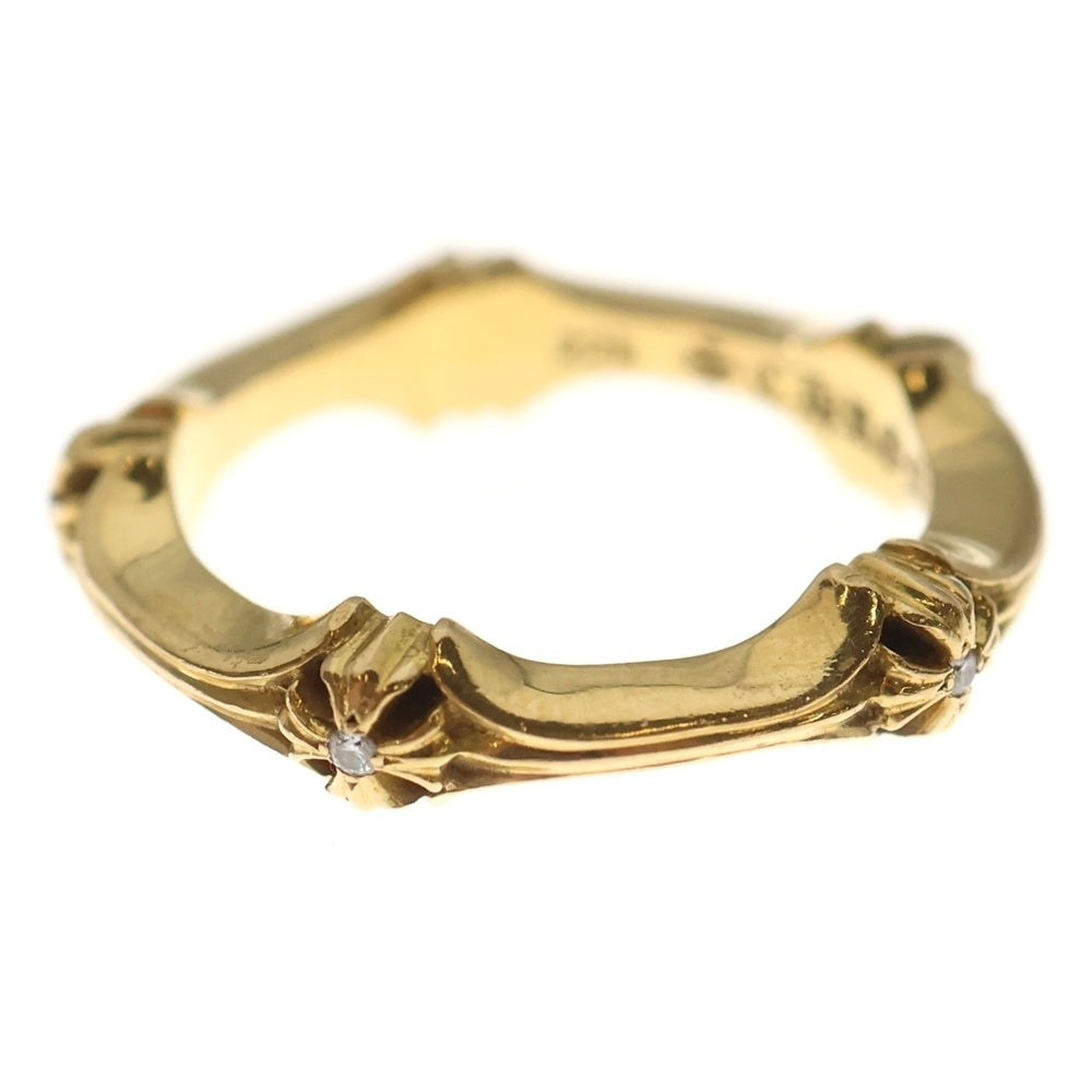 CHROME HEARTS(クロムハーツ) 22K PLUS AND BONE 5DIA プラスアンドボーン 5ダイヤ リング ゴールド レディース