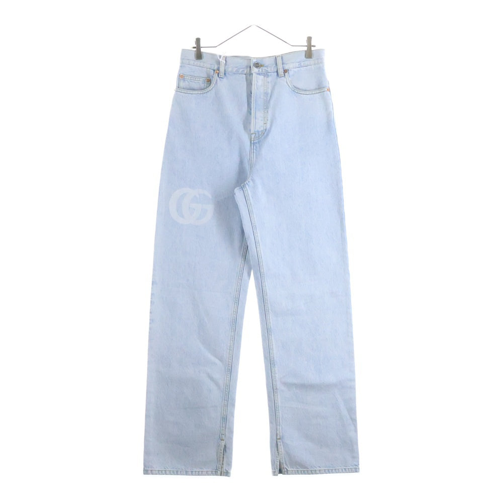 GUCCI(グッチ) 25SS Five-Pocket Jeans GGプリント ボタンフライデニムパンツ ジーンズ インディゴ 815629 XDC6X