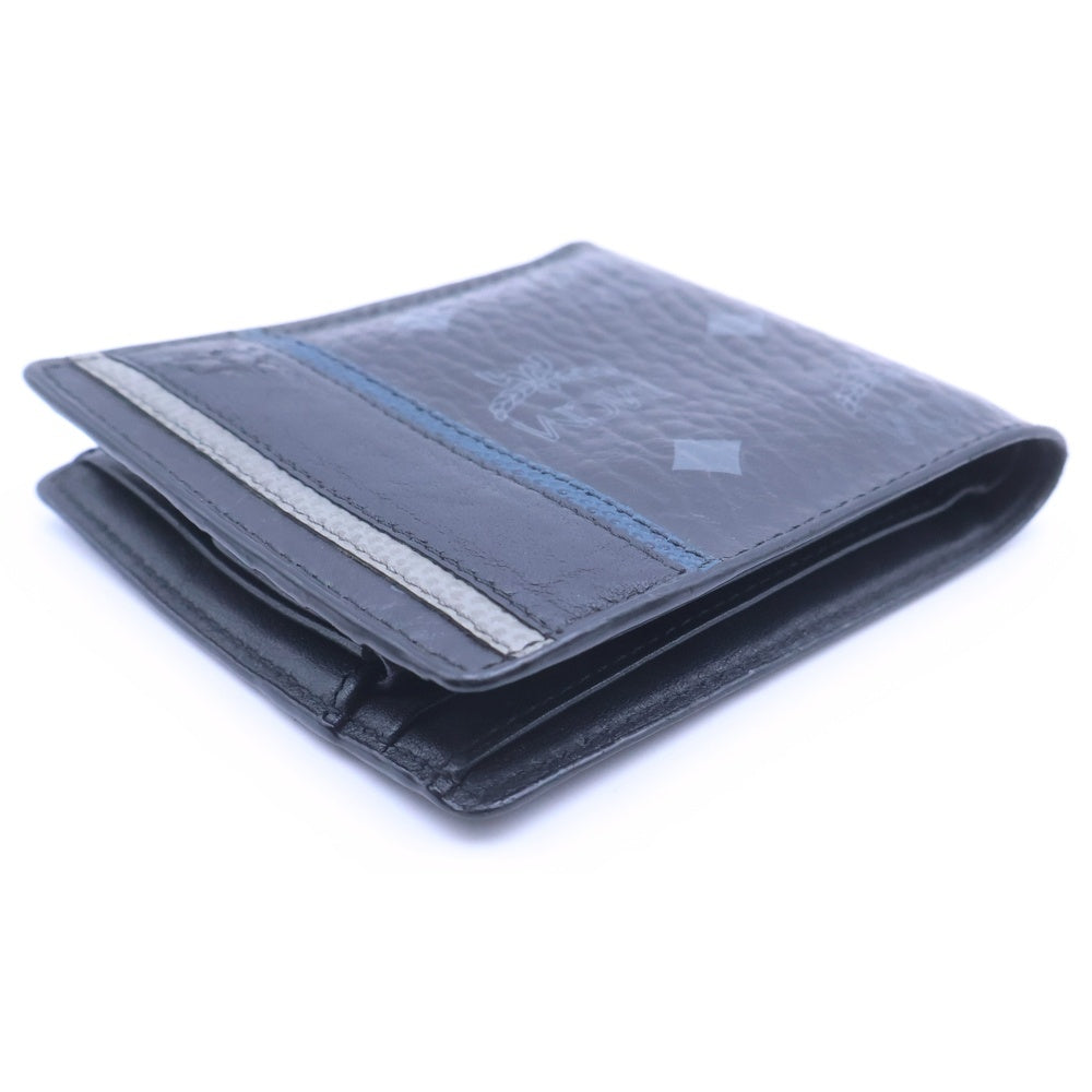 MCM(エム シー エム) Leather German Wallet 2つ折りレザーウォレット 財布 ブラック