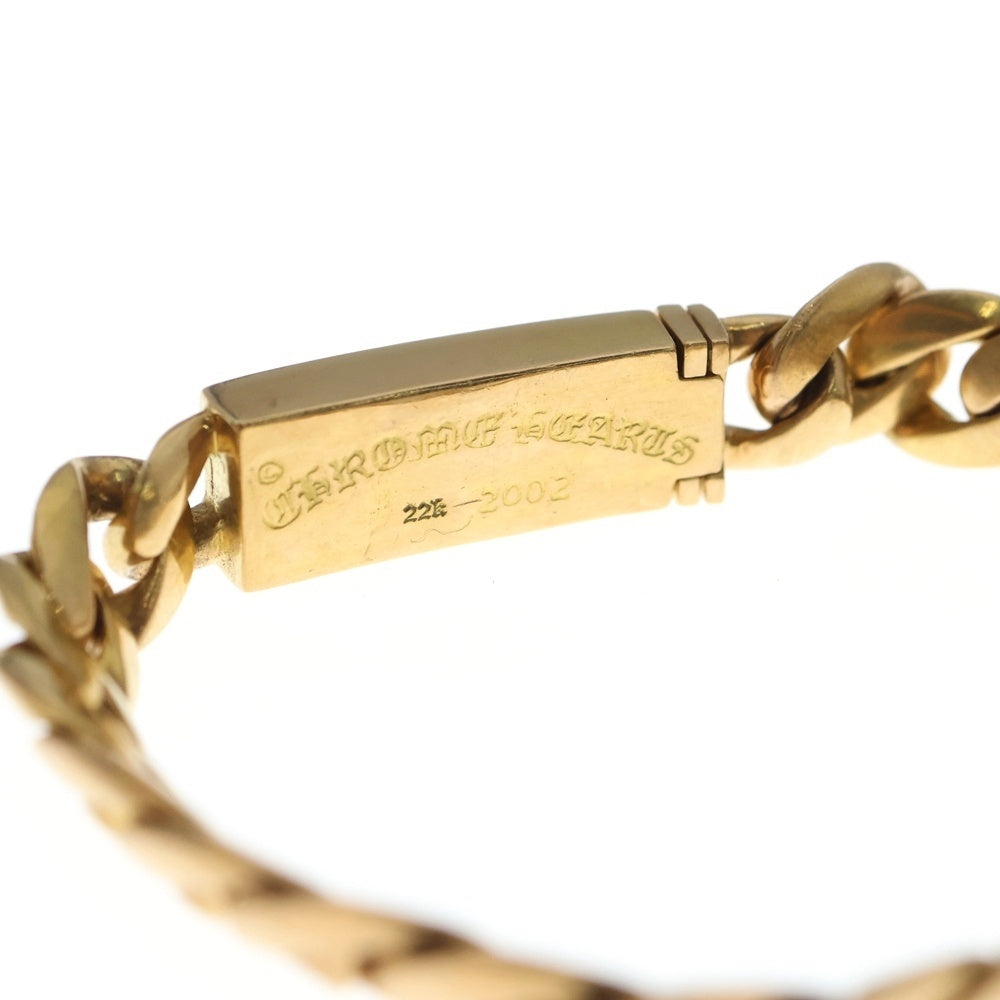 CHROME HEARTS(クロムハーツ) 22K BABY FLORAL ID ベイビー フローラル ミニIDブレスレット ゴールド